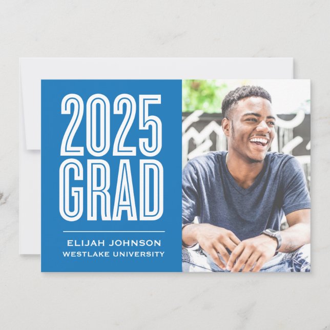 SIMPLEMENT BOLD 2025 GRAD PHOTO GRAD INVITATION (Devant)