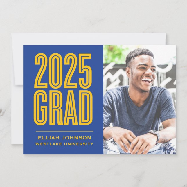 SIMPLEMENT BOLD 2025 GRAD PHOTO GRAD INVITATION (Devant)
