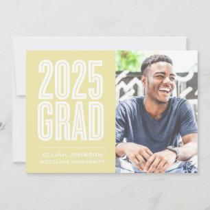 SIMPLEMENT BOLD 2025 GRAD PHOTO GRAD INVITATION