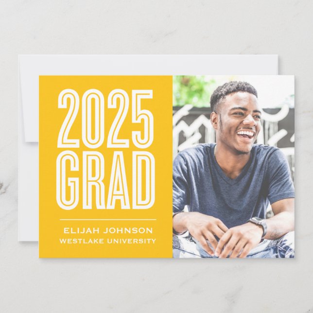 SIMPLEMENT BOLD 2025 GRAD PHOTO GRAD INVITATION (Devant)