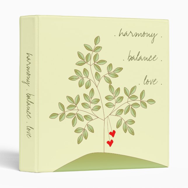 Simplement classeur d'arbre d'amour (Devant/Côté)