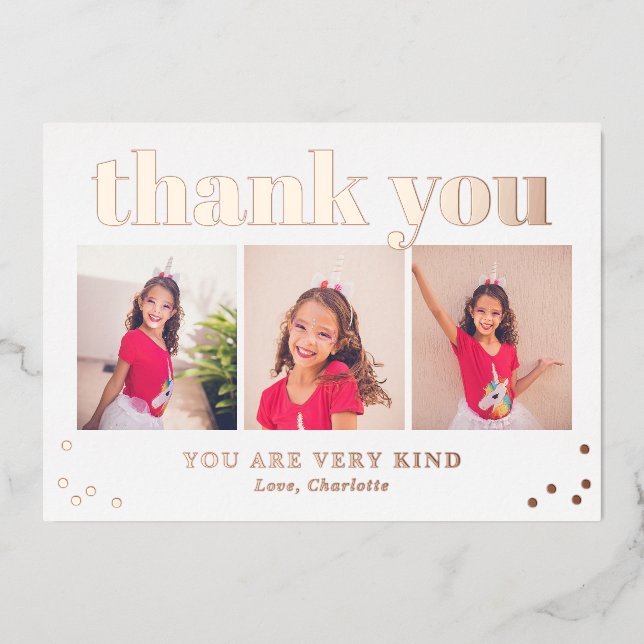 Simplement Happy Flat FOIL Grad Carte de remerciem (Recto)