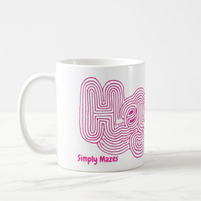 Simplement Mazes "Hey" Maze Mug (Gauche)