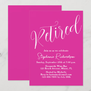 Simplement Moderne Invitation Fête de Retraite Ros