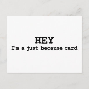 Simplement parce que carte postale drôle