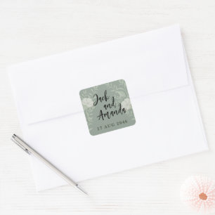 Simples autocollants et étiquettes de mariage inte