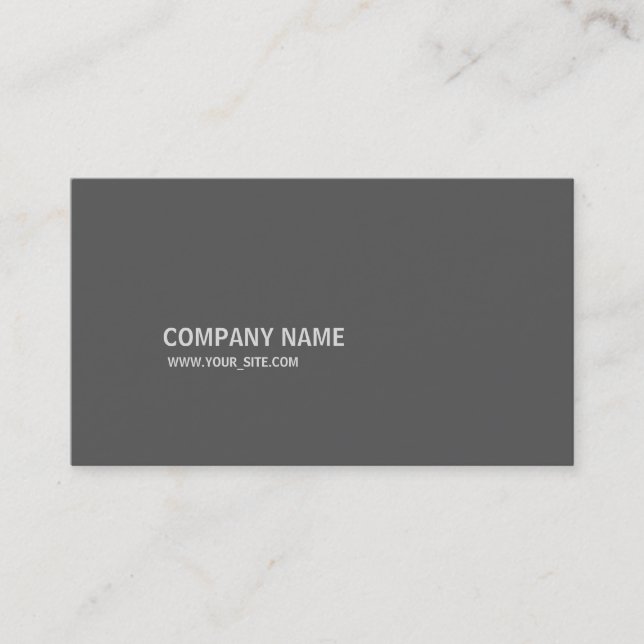 Simples Modern Elegant Company Grey Business Card (Front)