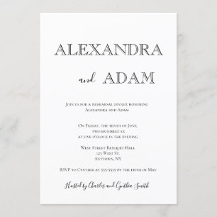 Simples répétitions de typographie invitations à d