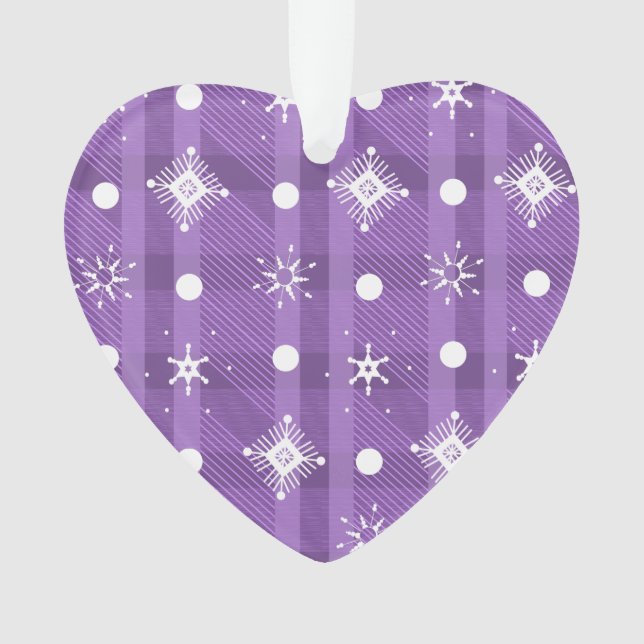 Simples Snowflakes Purple Plaid Motif (devant)