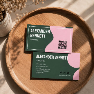 Simplicité audacieuse Carte de visite scannable QR