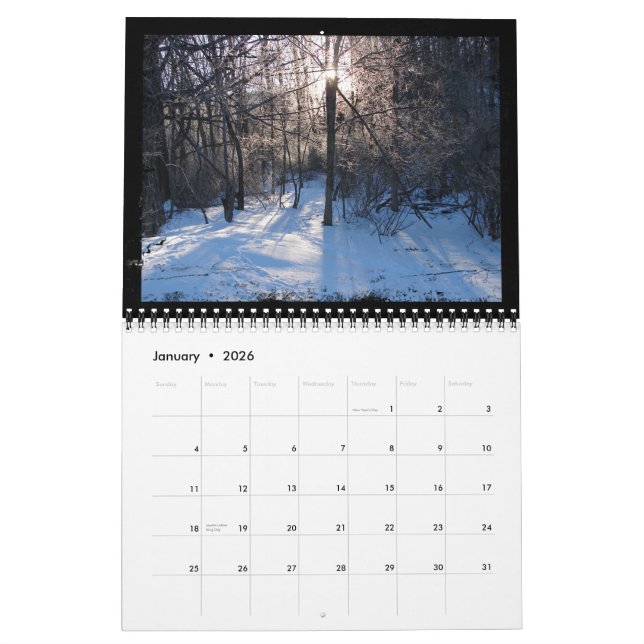 Simplicité - Calendrier photographique (Jan 2026)