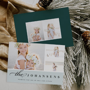 Simplicité   Carte de collage photo de vacances