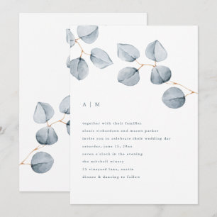 Simplicité de l'eucalyptus   Faire-part de mariage