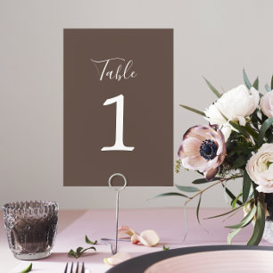 Simplicité réelle 1 Mariage Numéro de table de cha