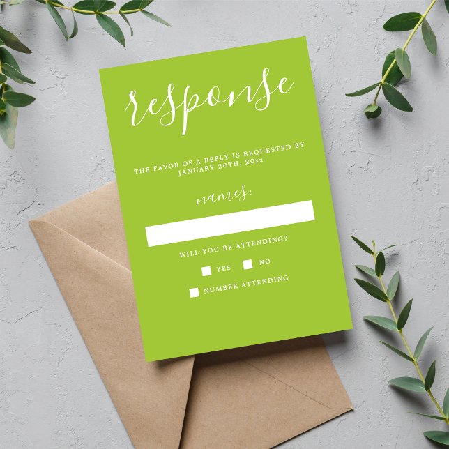 Simplicité réelle 1 Printemps Mariage minimal RSVP (Créateur téléchargé)
