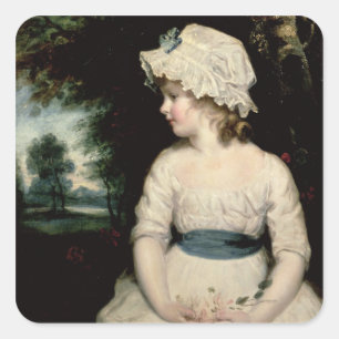 Simplicity - A Portrait of Miss Theophilia Ghatkin Square Sticker