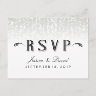 Simplicity Art Deco Style RSVP - Meal Selections Invitation Postcard