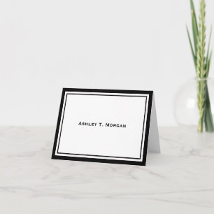 Simplicity Black Frame Personalized Note Cards