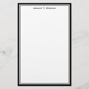 Simplicity DIY Frame White Personalized Black Stationery