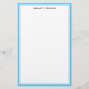 Simplicity DIY Frame White Personalized Sky Blue Stationery