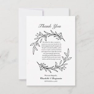 Simplicity Elegance Engagement Gift Thank You Card