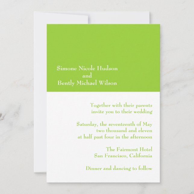 Simplicity Invitations (Front)