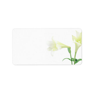 Simplicity l Elegant White Lily Wedding or General Label