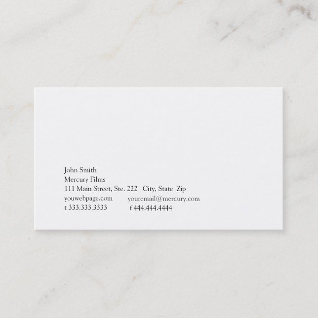 Simplicity Logo IV Business Card (Front)