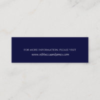 Simplicity Navy Blue Wedding Website Cards
