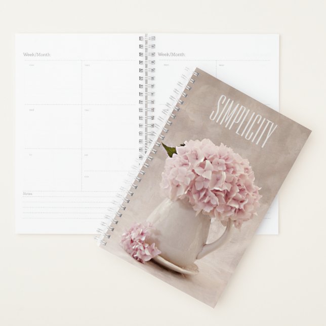 Simplicity Pink Hydrangeas in a Pitcher Planner (Display)