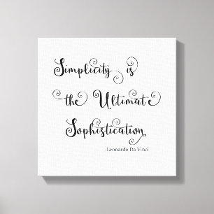 Simplicity Quote - Canvas Print