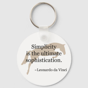 Simplicity Quote With Jumper Horse Keychain