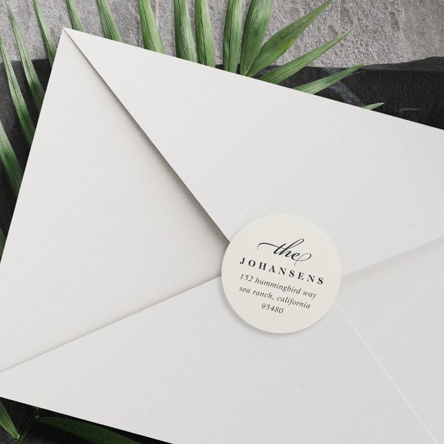 Simplicity Return Address Sticker | Cream (Creator Uploaded)