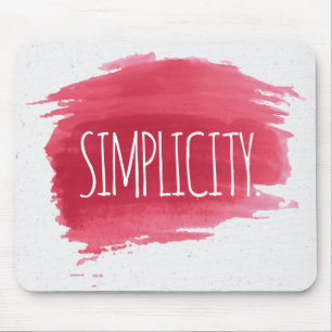 SIMPLICITY Text On Red Paint  Mouse Pad