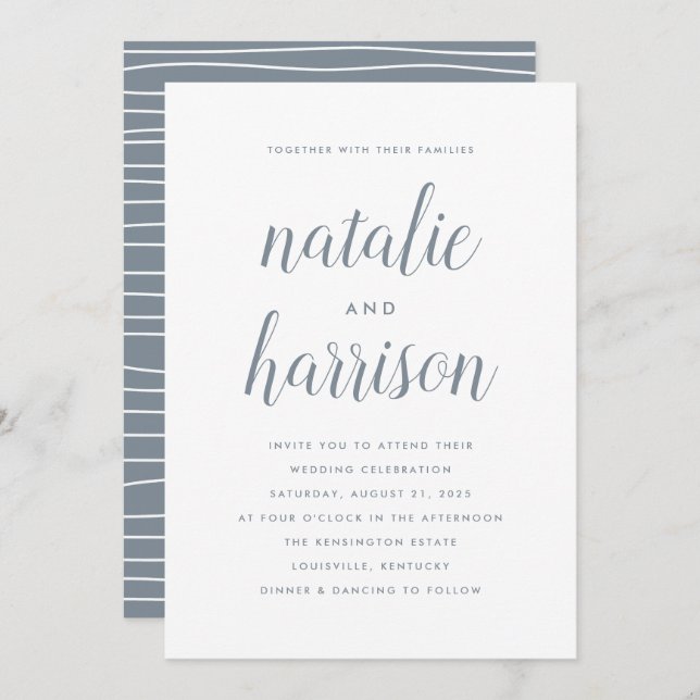 Simplicity | Wedding Invitation (Front/Back)