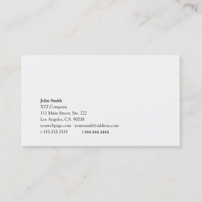 Simplicity xiv business card (Front)
