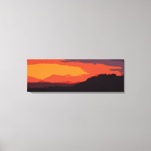 Simplified sunset canvas print