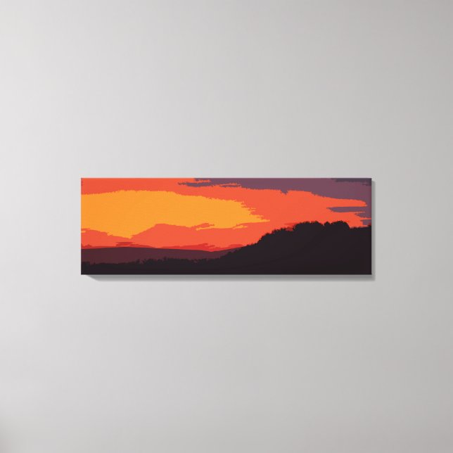 Simplified sunset canvas print (Front)