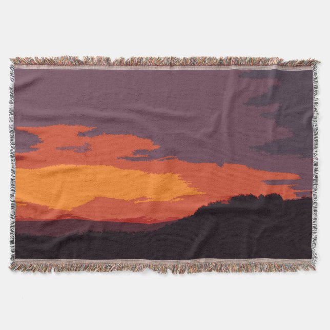 Simplified sunset throw blanket (Front)