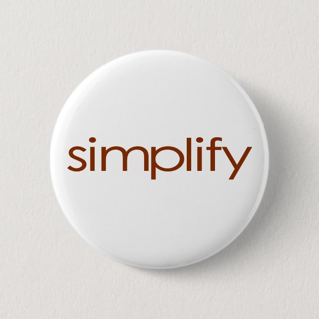 Simplify 2 Inch Round Button (Front)