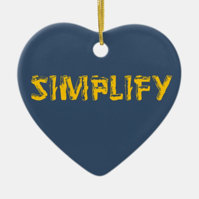 Simplify Ceramic Ornament (Front)