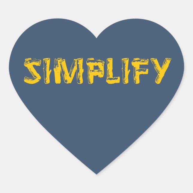 Simplify Heart Sticker (Front)