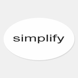 Simplify Oval Sticker