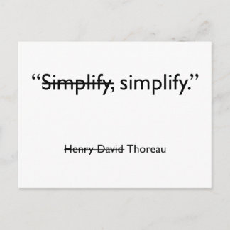 Simplify postcard