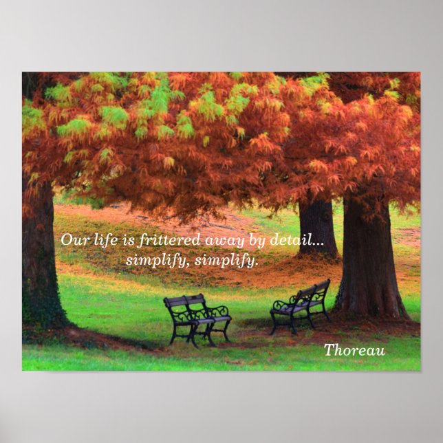 Simplify Simplify - Thoreau quote - art print (Front)