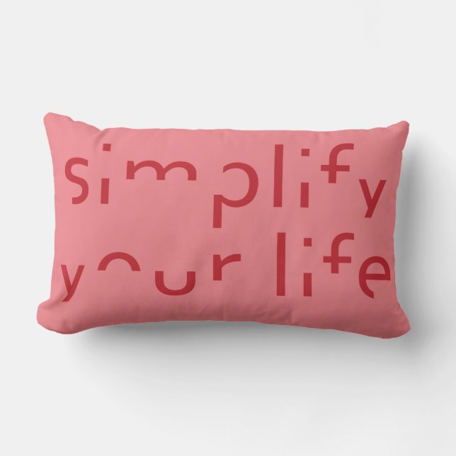 “Simplify Your Life” custom name & colour pillow (Front)