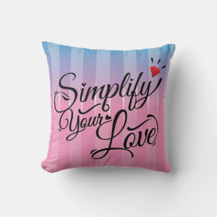 Simplify Your Love Rainbow Decorative Pillow