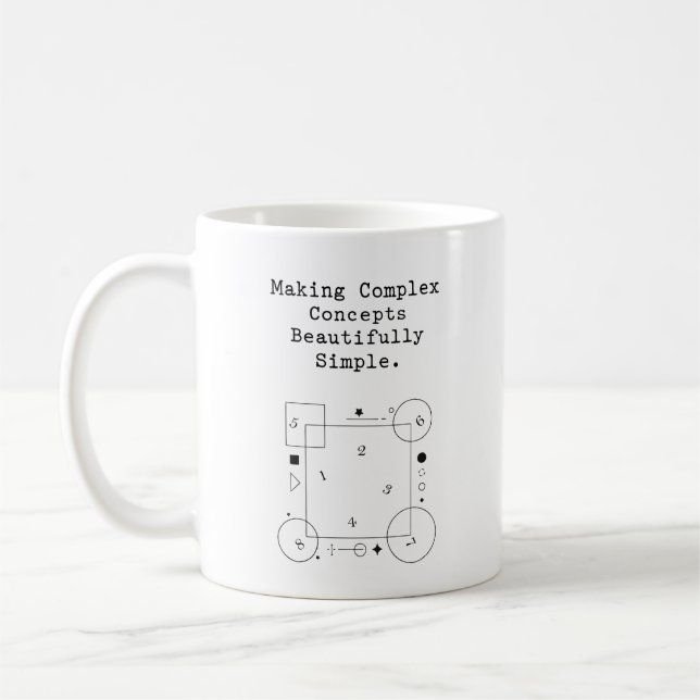Simplifying Complex Math | Beautiful Concepts Coffee Mug (Left)