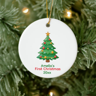 Simplistic Baby's First Christmas w/ Tree Ornament