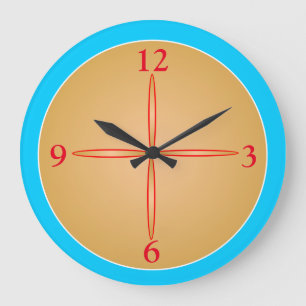 Simplistic Blue/Aqua with Gold centre> Clocks